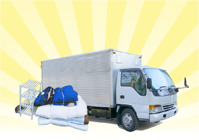 トラックと荷物